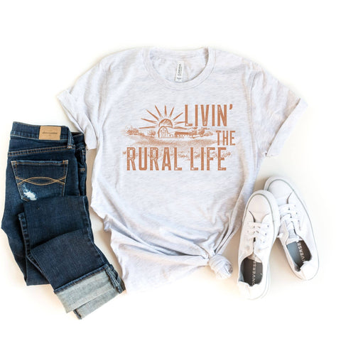 Livin' the Rural Life Ash Tee: Adult