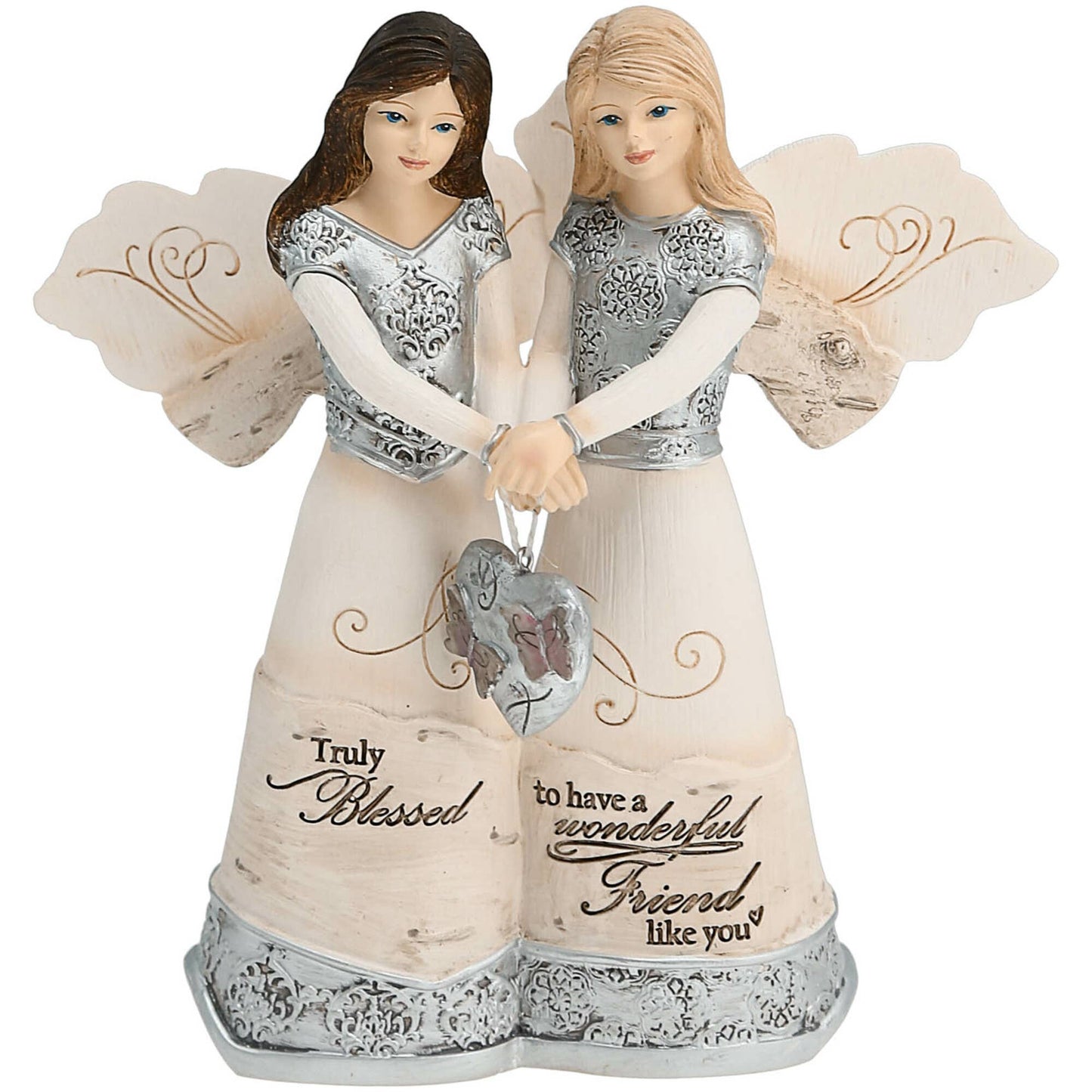 Friendship - 5.5" Double Angels Holding Heart