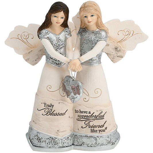 Friendship - 5.5" Double Angels Holding Heart