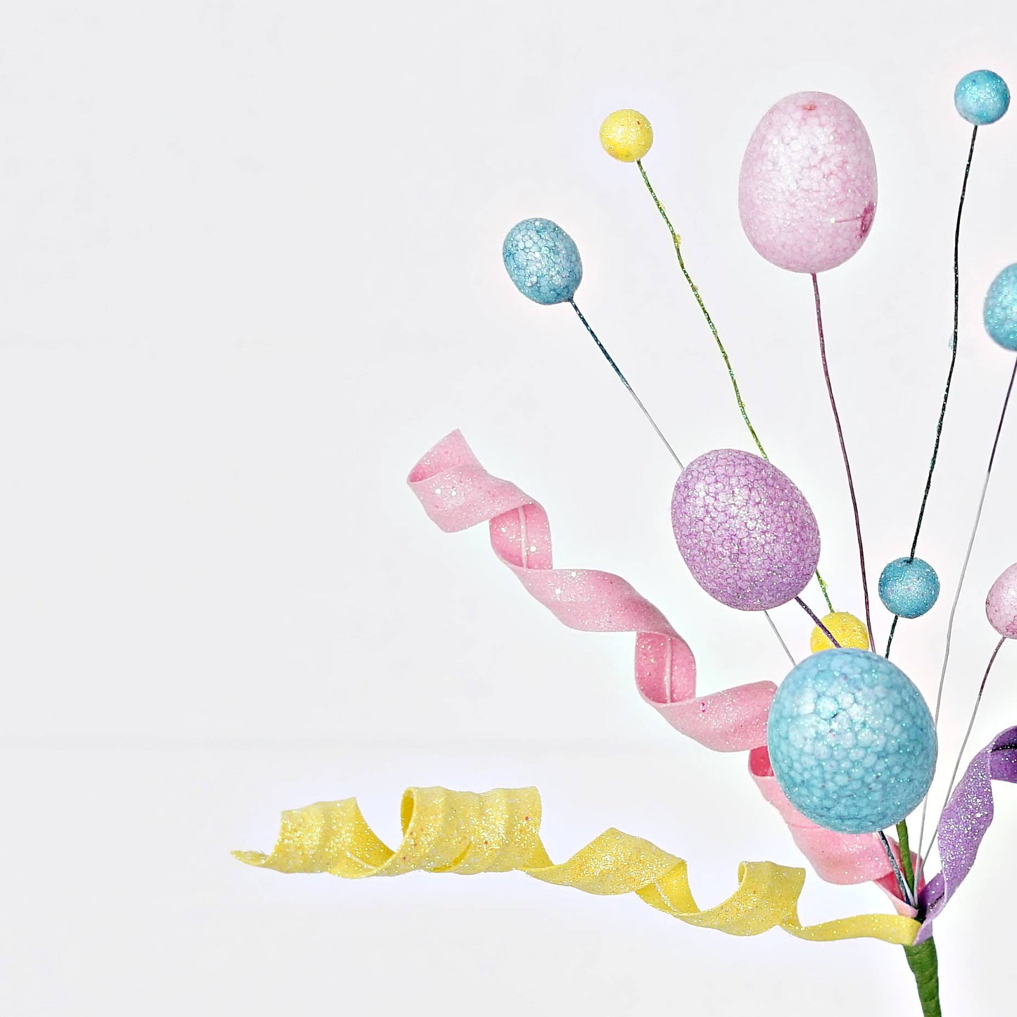 27192- 18in glitter Eggs with Spiral Pick