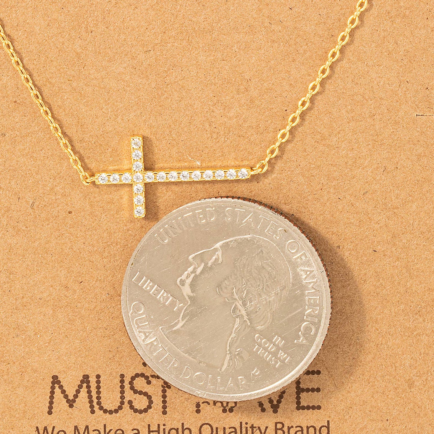 Cross Jewel Pendant Necklace: S