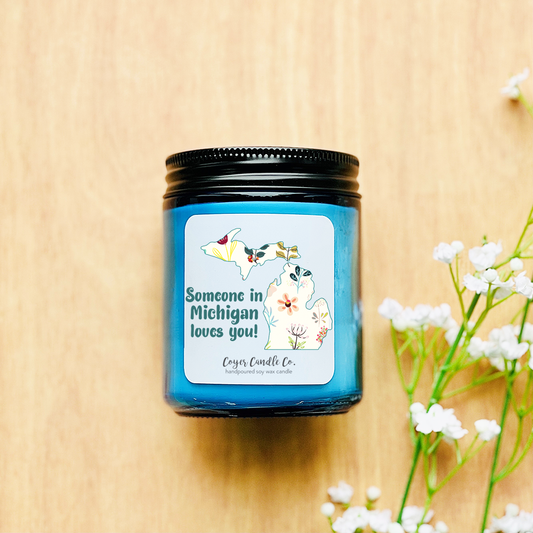9 oz Cobalt Candles  - Someone in "your state' Loves You!: Driftwood