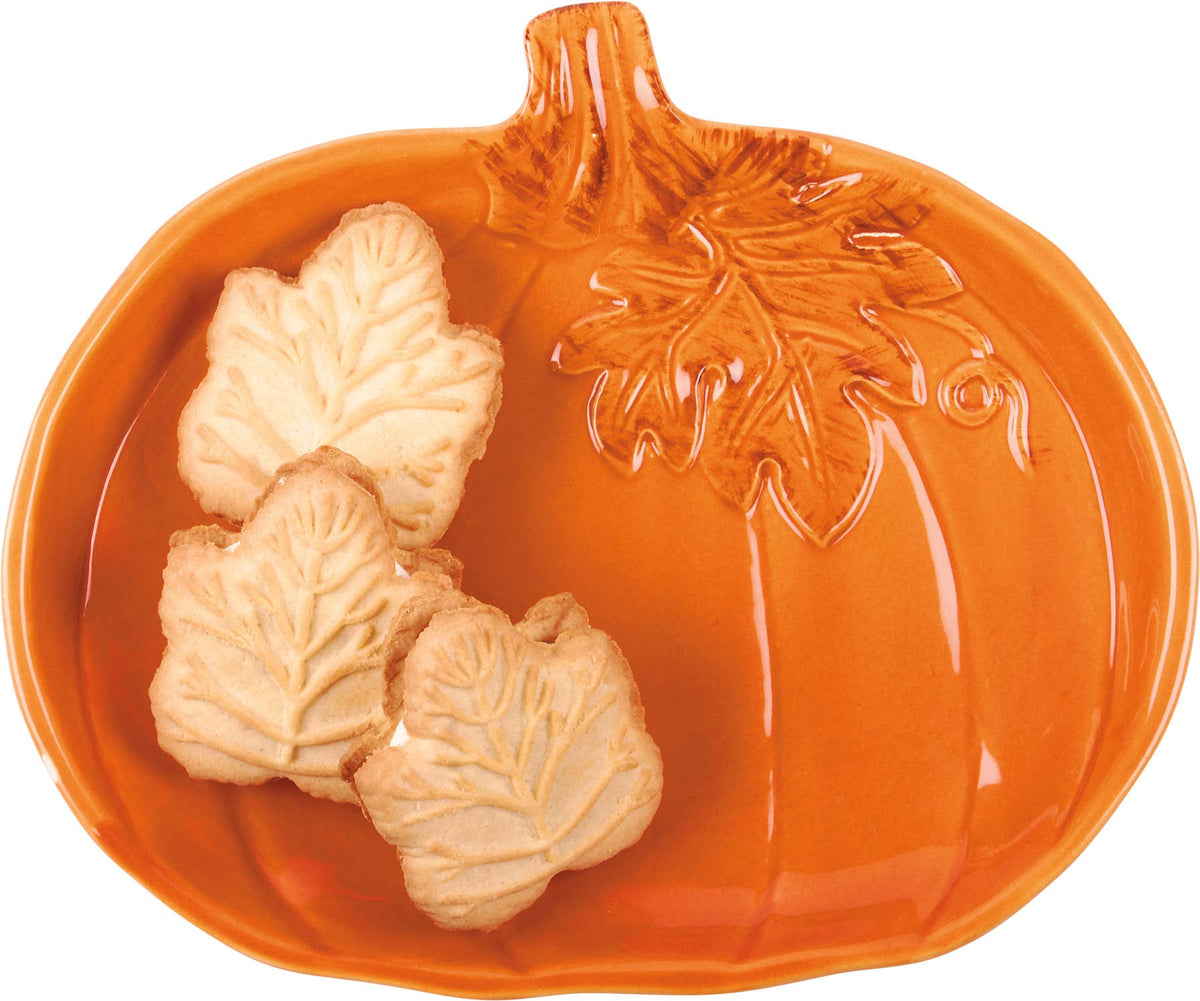 Small Orange Pumpkin Plate
