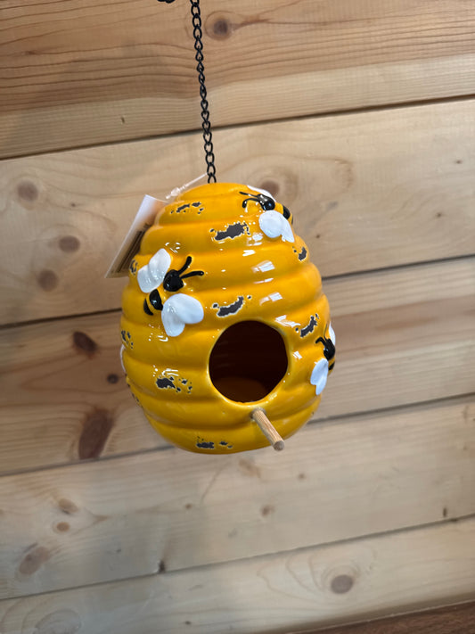 Ceramic Beehive birdhouse
