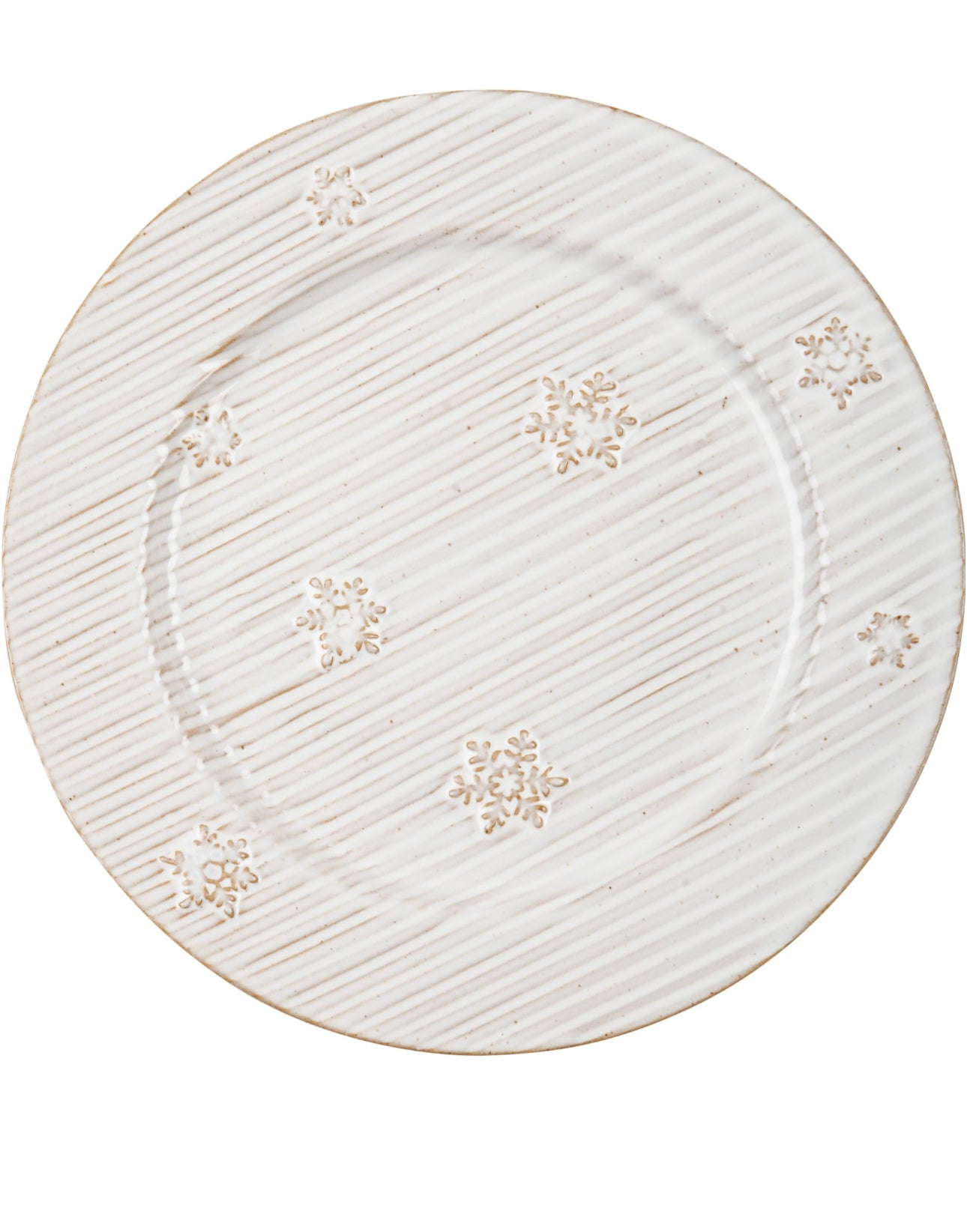 Ribbed Snowflake Large Plate