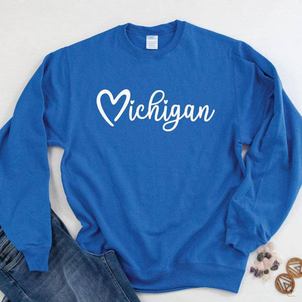 Michigan Love Sweatshirt: Charcoal Heather