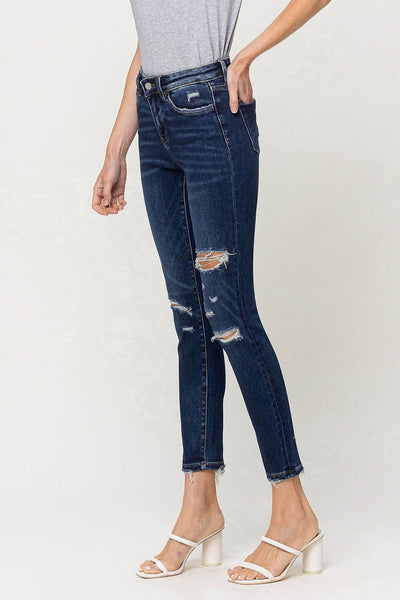 MID RISE CROP SKINNY JEANS