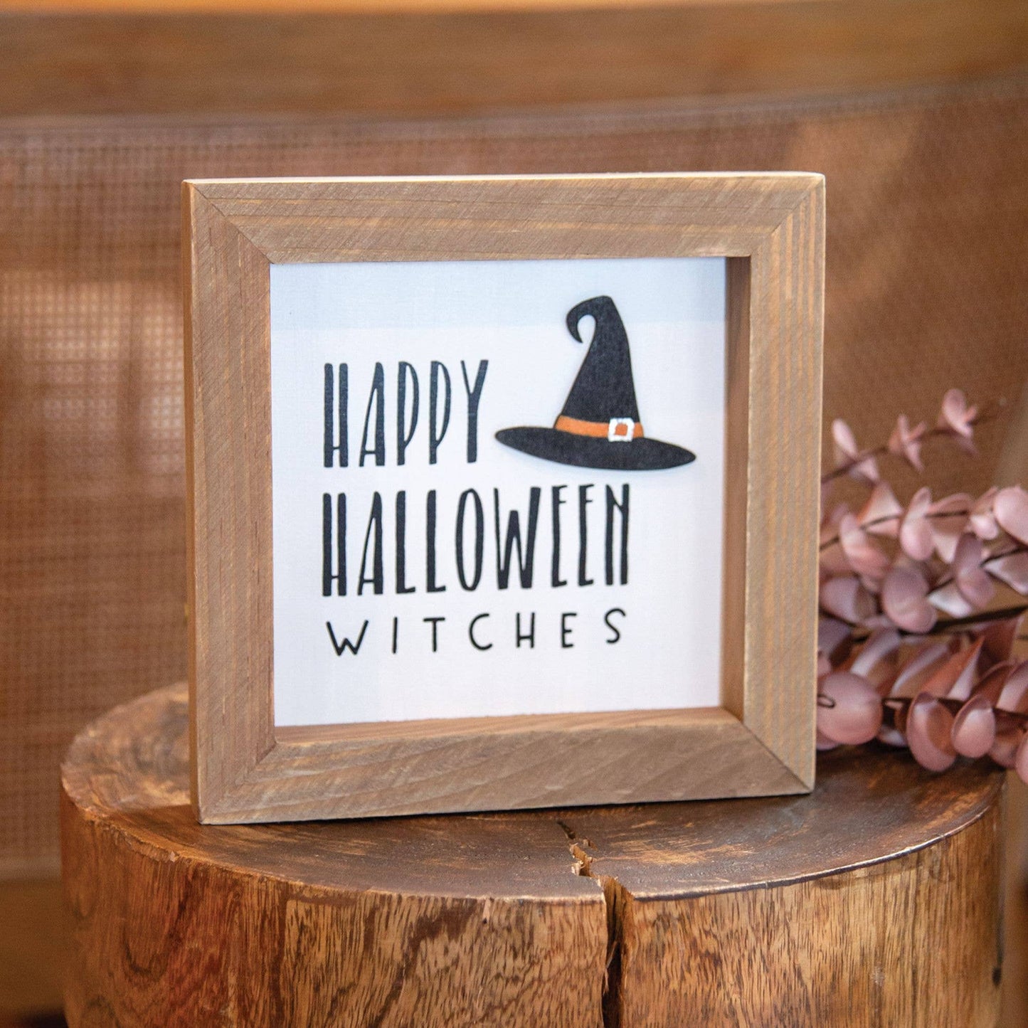 Happy Halloween Witches Framed Sign