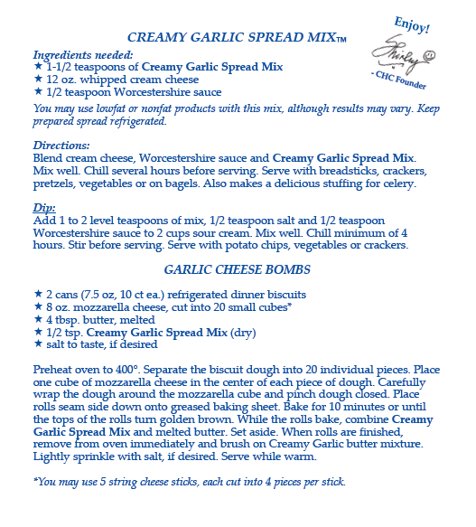 Creamy Garlic Spread Mix - NEW RELEASE