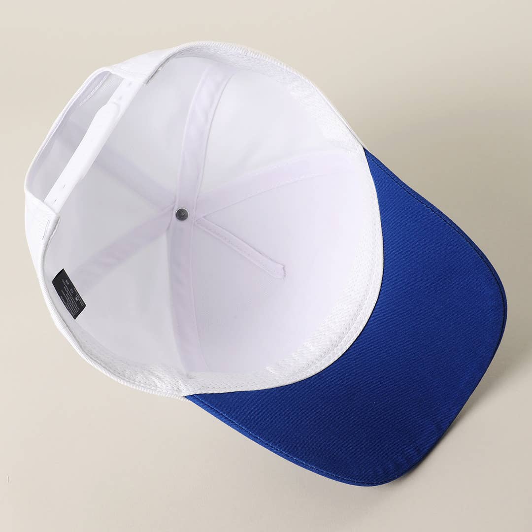 USA Letter Patch Star Brim Trucker Baseball Cap: RED