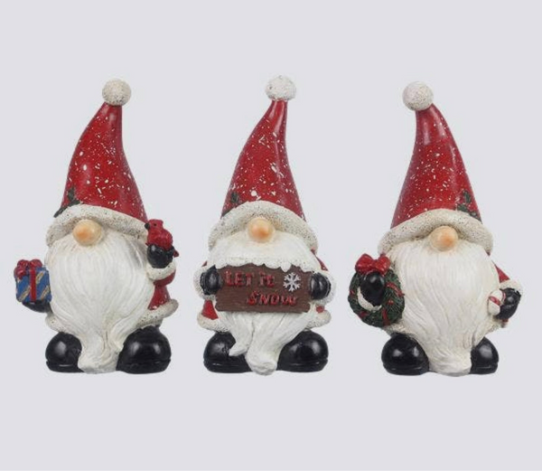 Resin Christmas Gnomes (3 assorted)