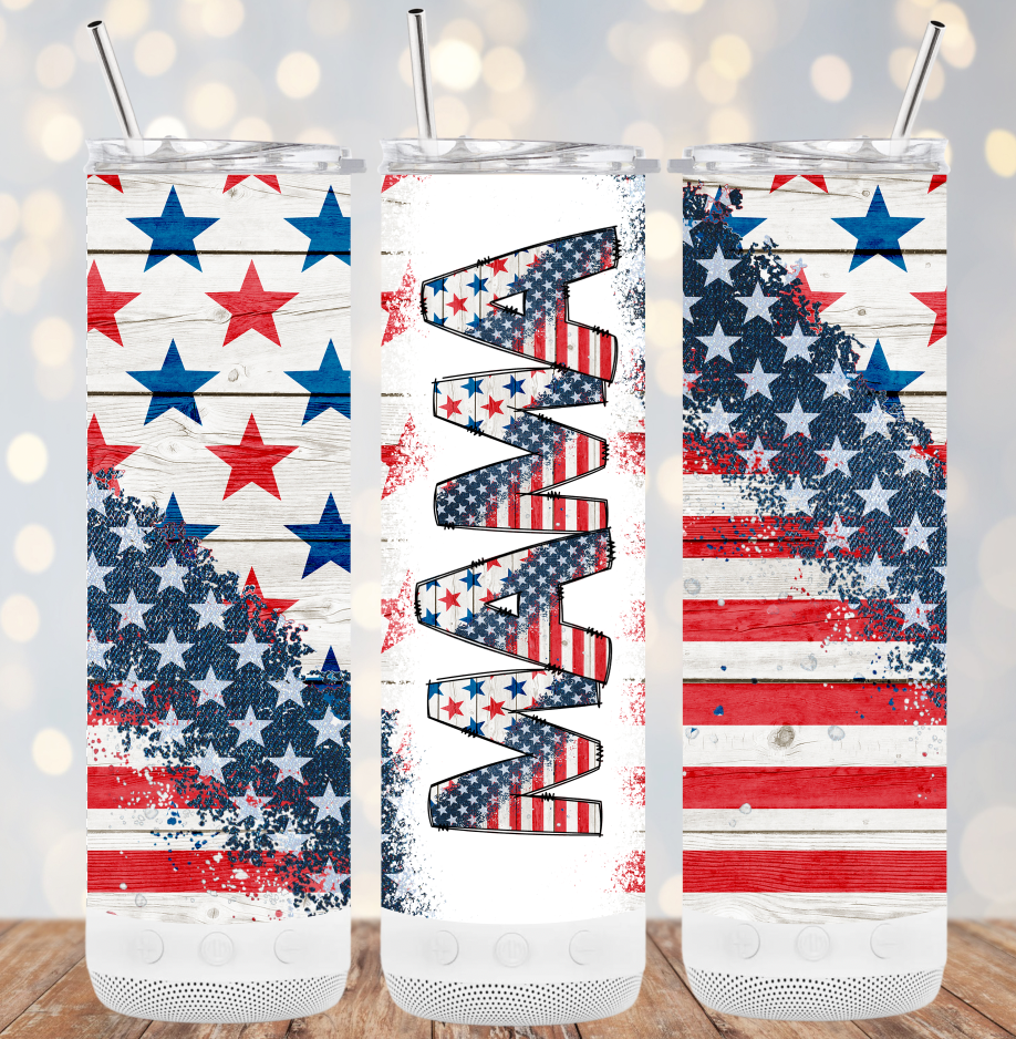 20oz Stainless Steel Tumbler - American Mama: Regular Tumbler