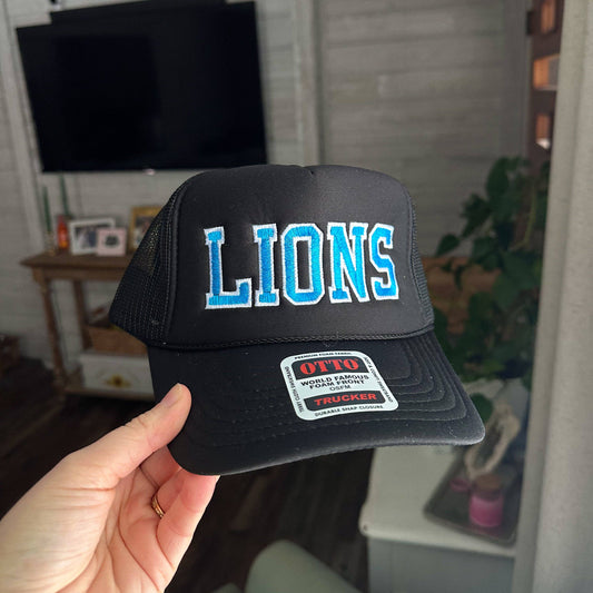 Lions Trucker Hat: Black