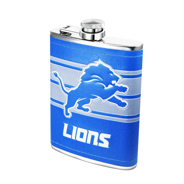 NFL Detroit Lions 8oz Stainless Steel Hip Flask Set