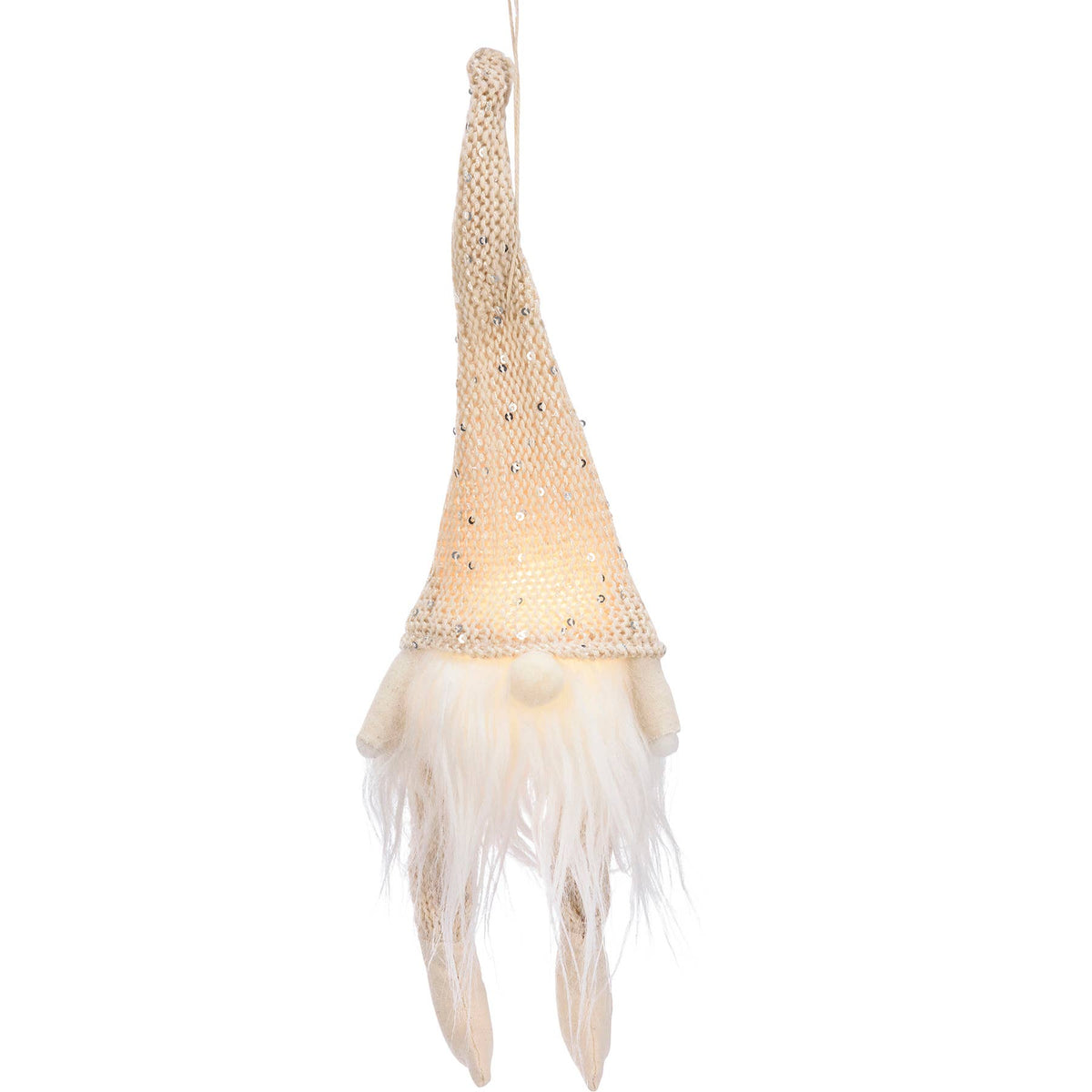 Cream Gnome Ornament