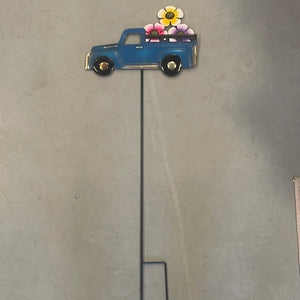 Metal Truck stake with Flowers