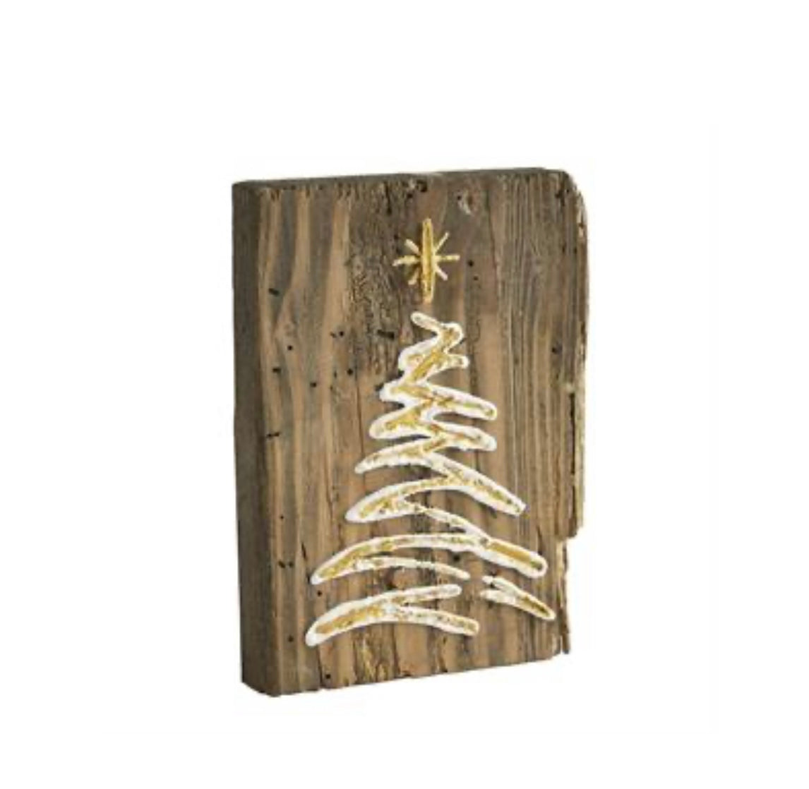 Hand Painted Christmas Tree Wood Block