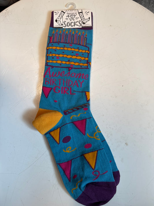 Awesome Birthday Girl Socks