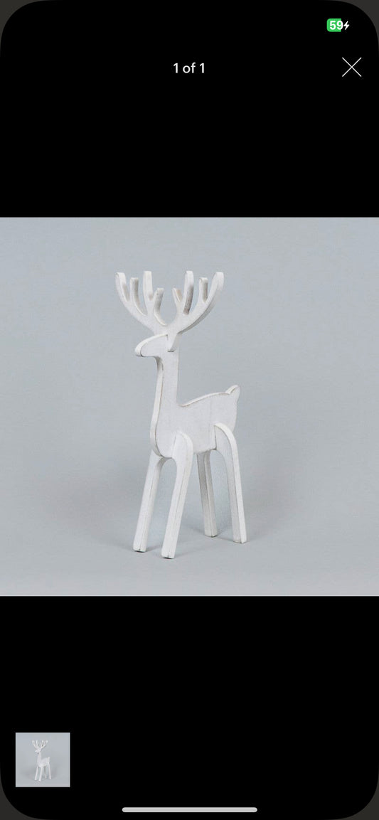White Wood Reindeer