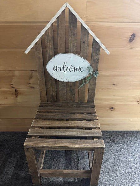Welcome wood chair