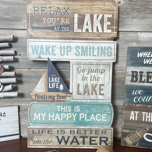 Relax Lake Sign