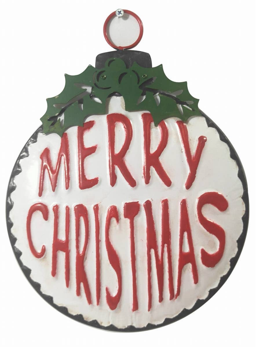 Merry Christmas Ornament Sign