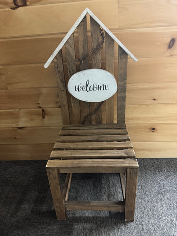 Welcome wood chair