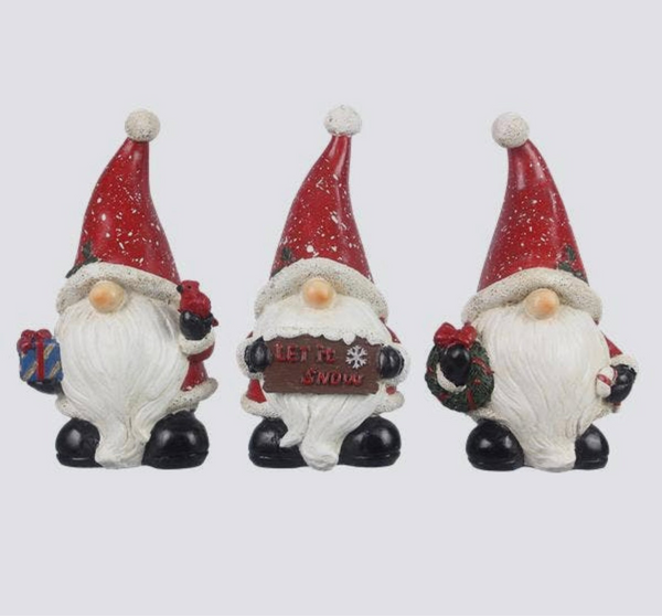 Resin Christmas Gnomes (3 assorted)