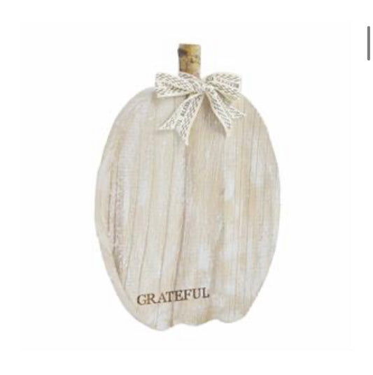 Greatful Whitewashed Pumpkin