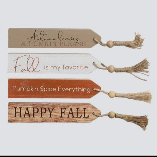 Fall Small Tabletop Wood Block Signs