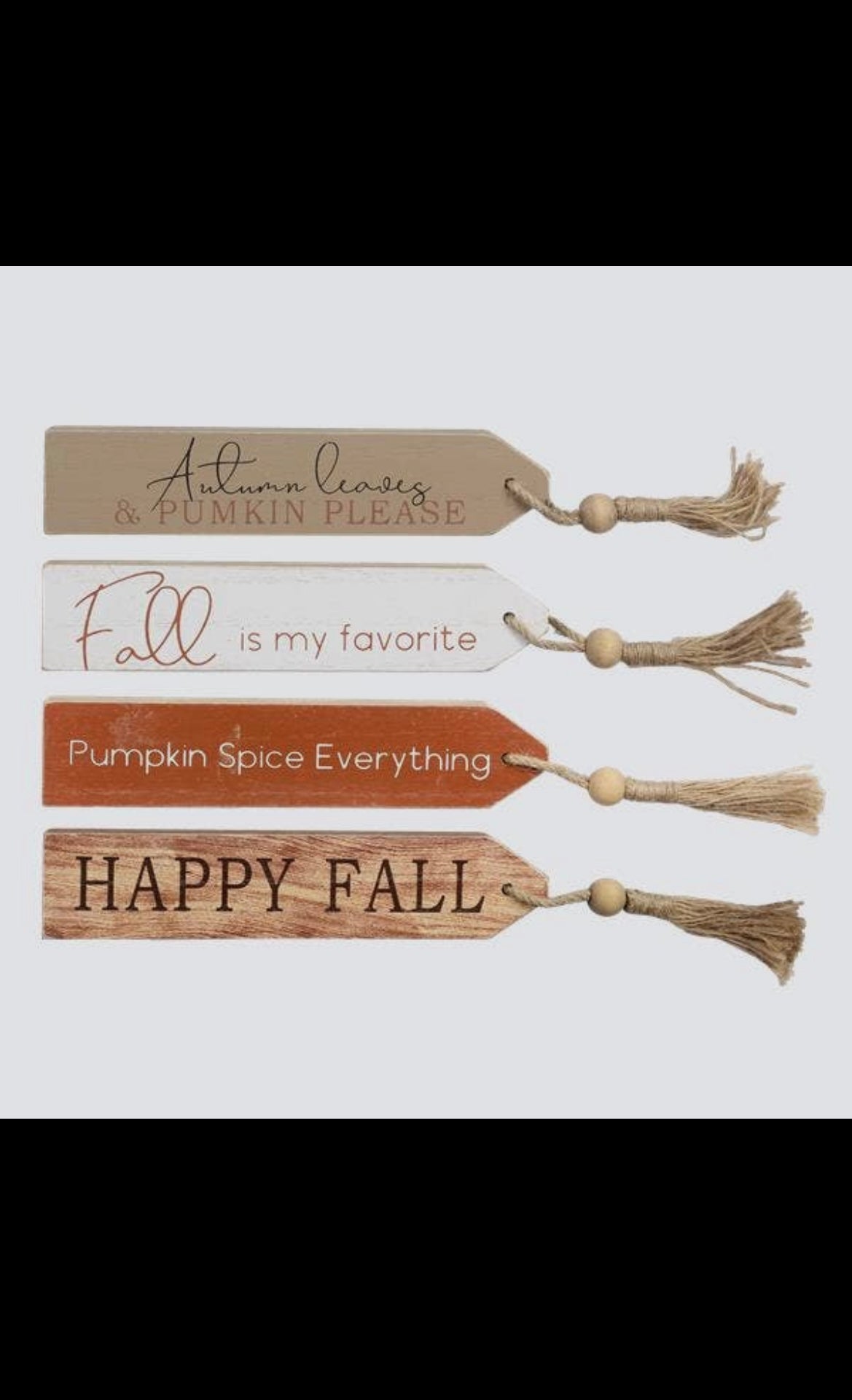 Fall Small Tabletop Wood Block Sign (4 Assorted)