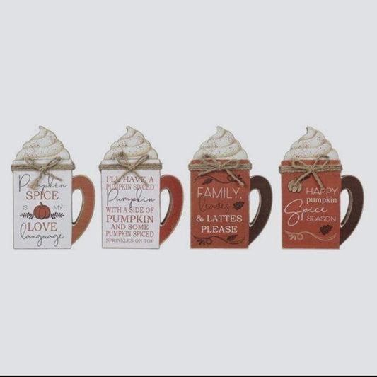 Wood Fall Chai Latte Mug Signs