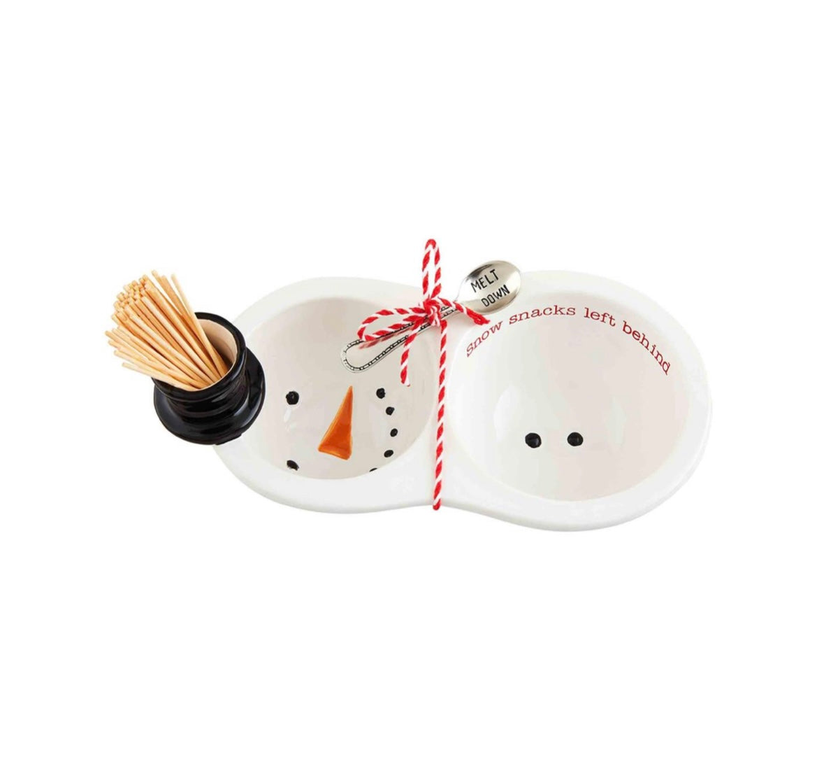 Snowman Double Dip and Toothpick Holder
