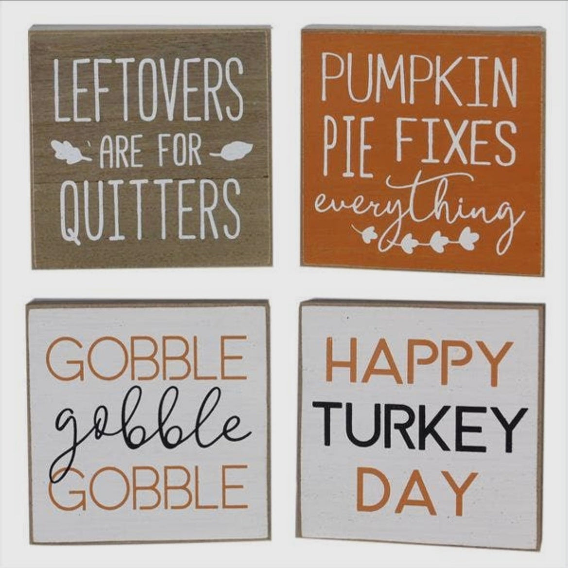 Thanksgiving Fall Wood Block Sign