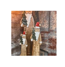 Tall Wooden Santa (Large)