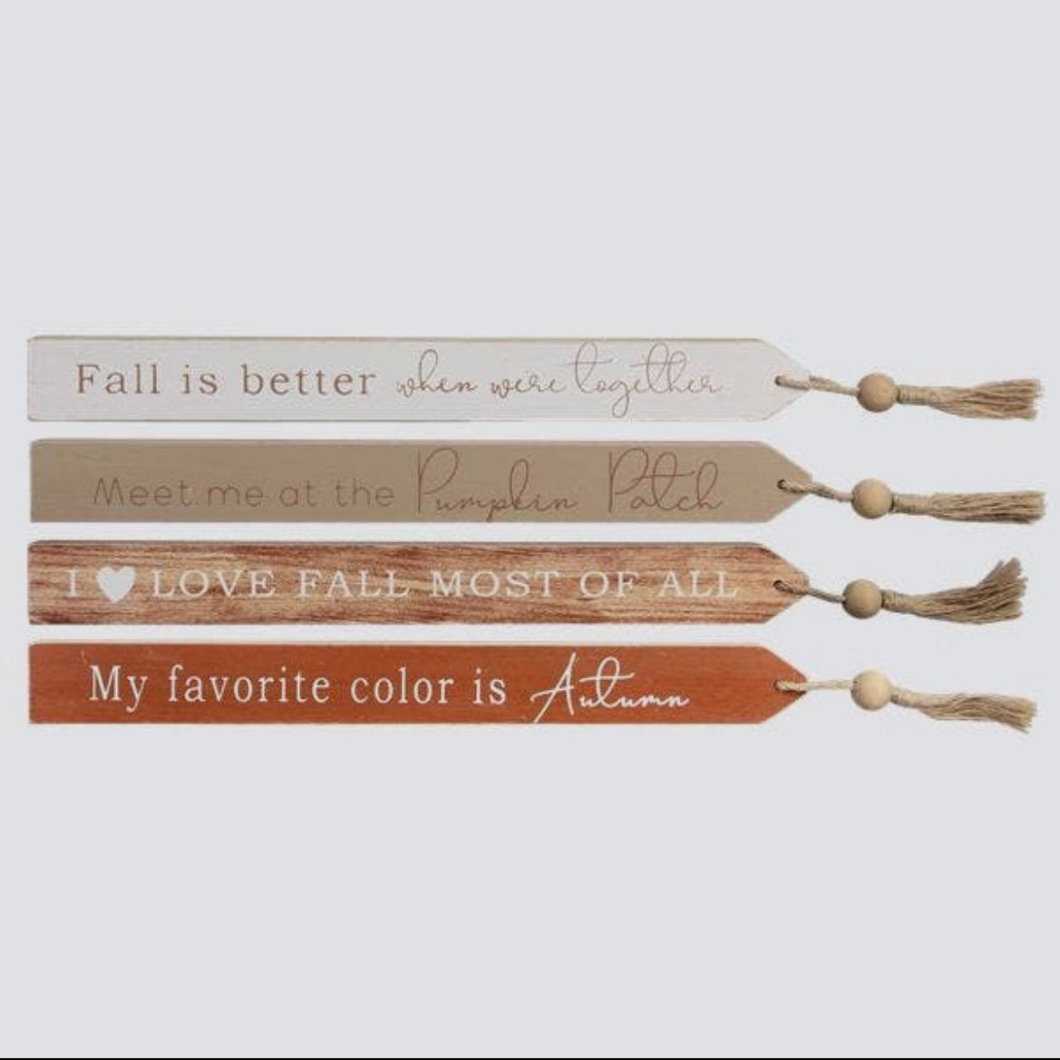 Fall Tabletop Long Wood Block Sign