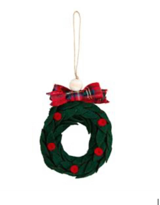 Christmas Wreath Felt Ornament