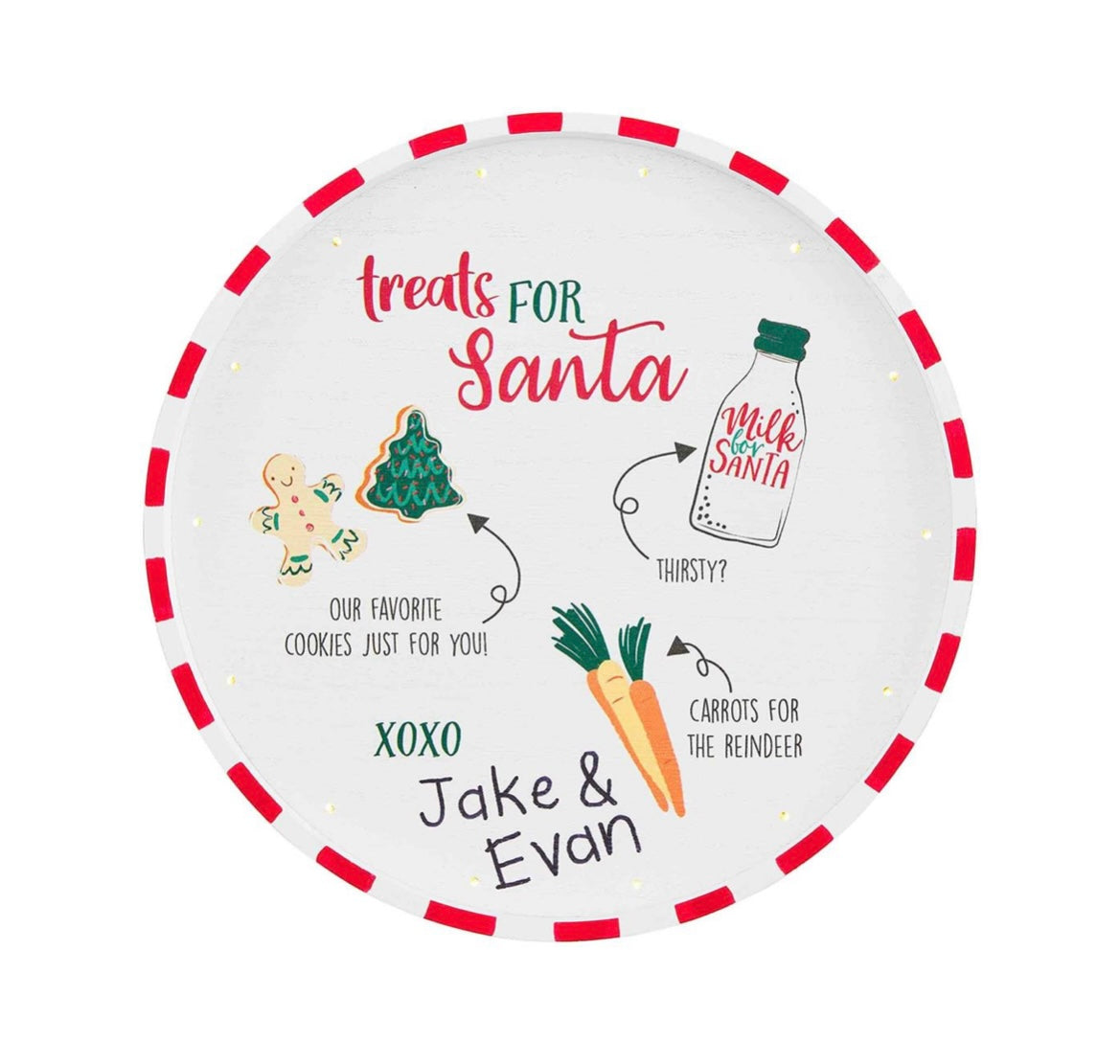 Treats for Santa Light Up Plate