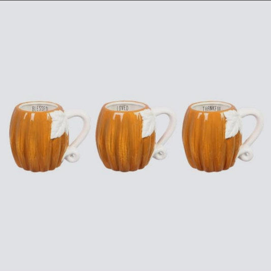 Ceramic Fall Pumpkin Shaped Mug 26oz