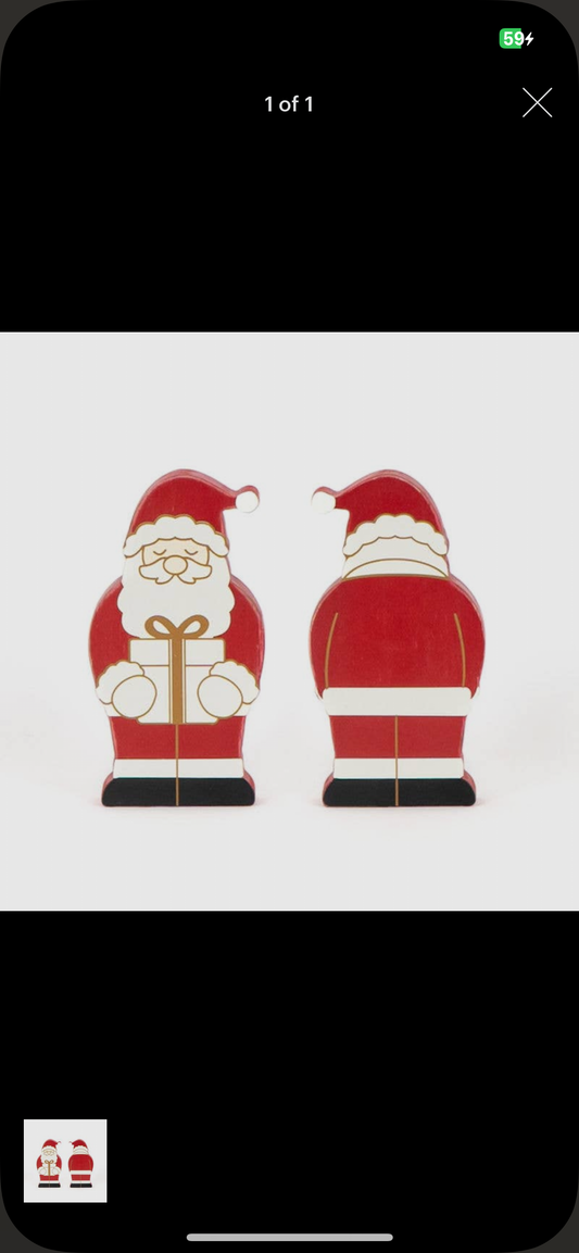 Santa Wood Shelf Sitter