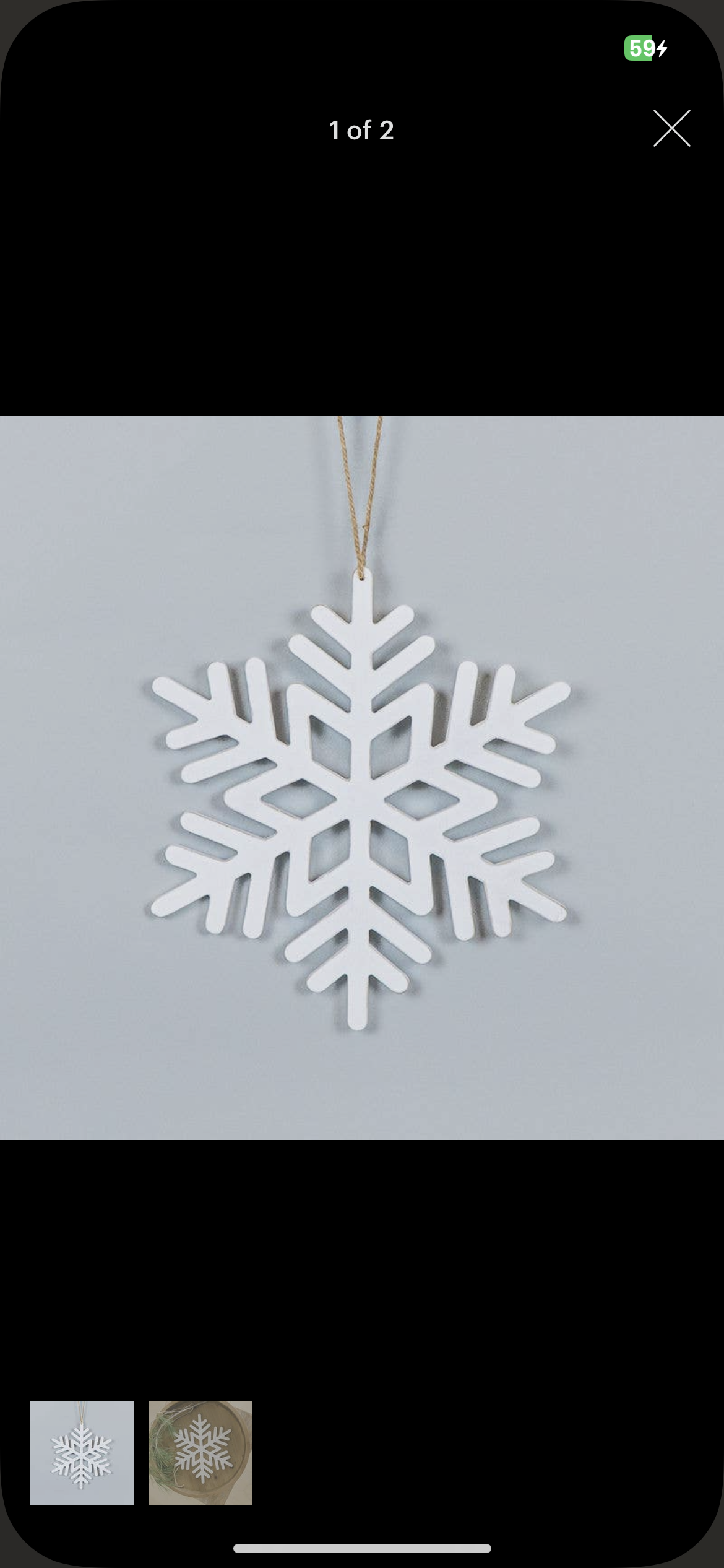 Large Wood Snowflake Ornament