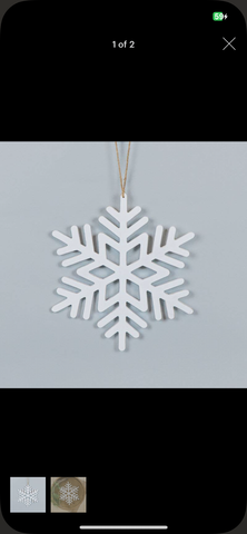 Small Wood Snowflake Ornament