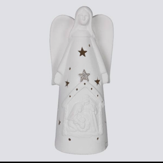 Ceramic Christmas Angel LED Light
