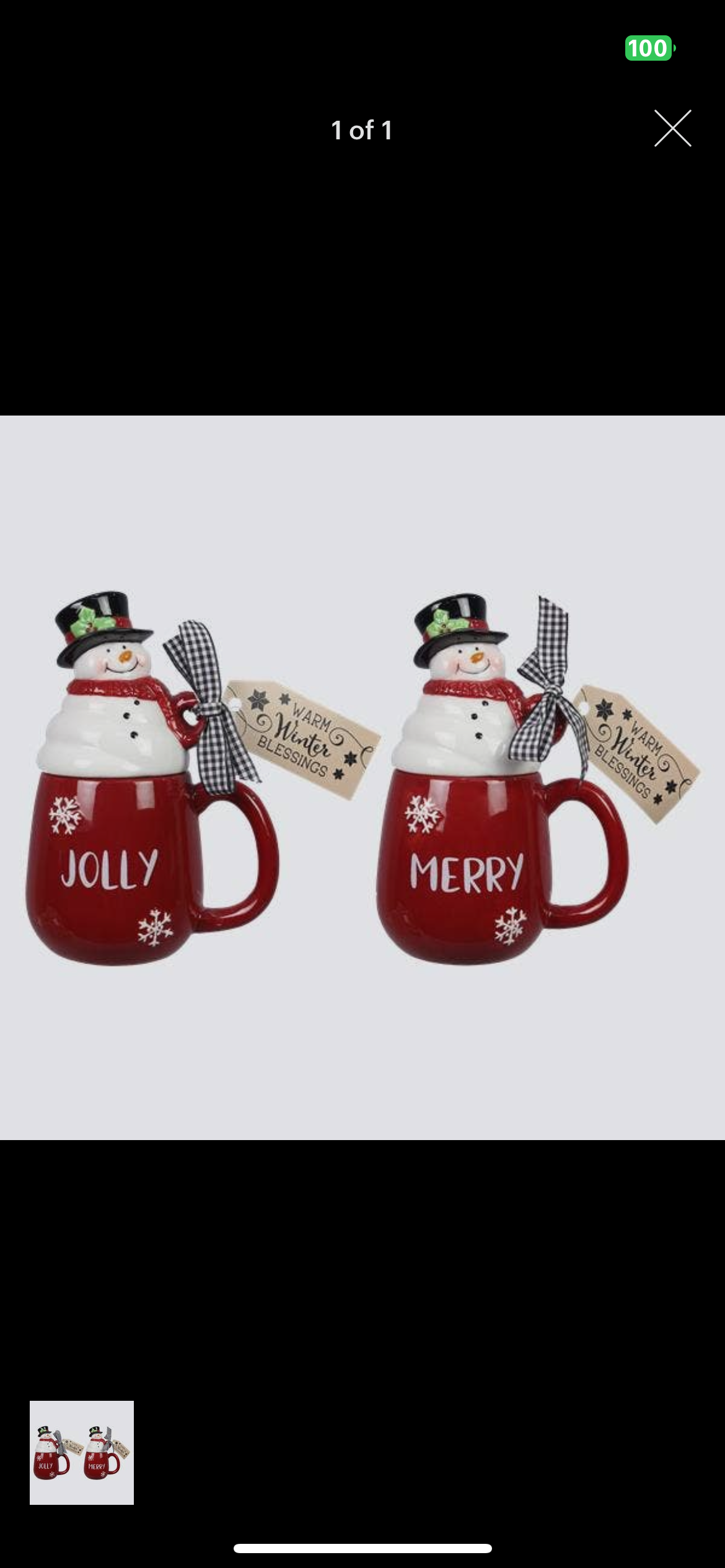 Ceramic Christmas Mug w/ Snowman Lid (2 assorted)