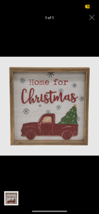 Home for Christmas 10x10 Sign