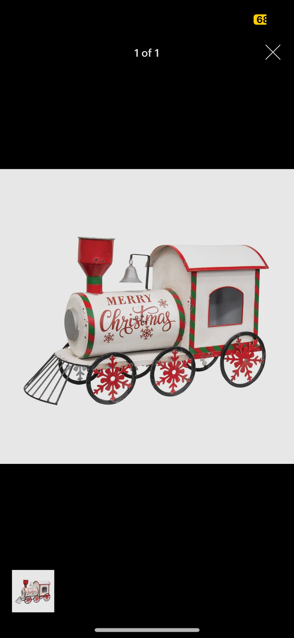 Merry Christmas Metal Train