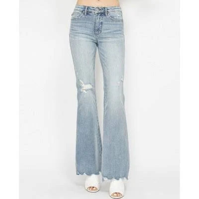 Misbehaving from Judy Blue: Mid-Rise Tummy Control Flare