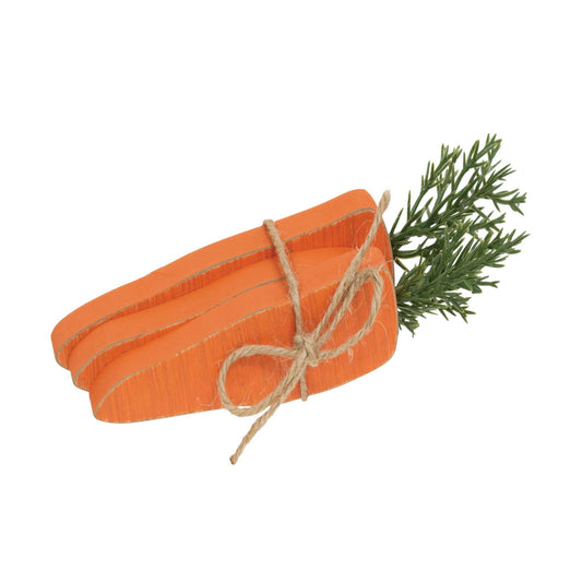 3/Set, Chunky Wooden Carrot Bundle Orange