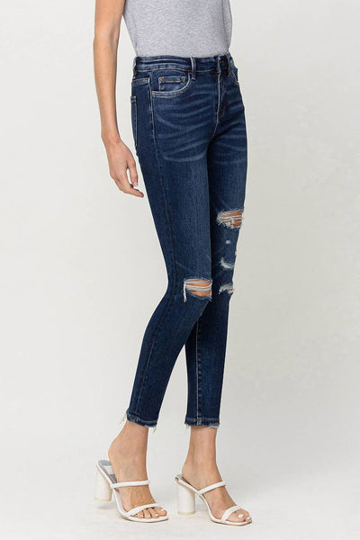 MID RISE CROP SKINNY JEANS