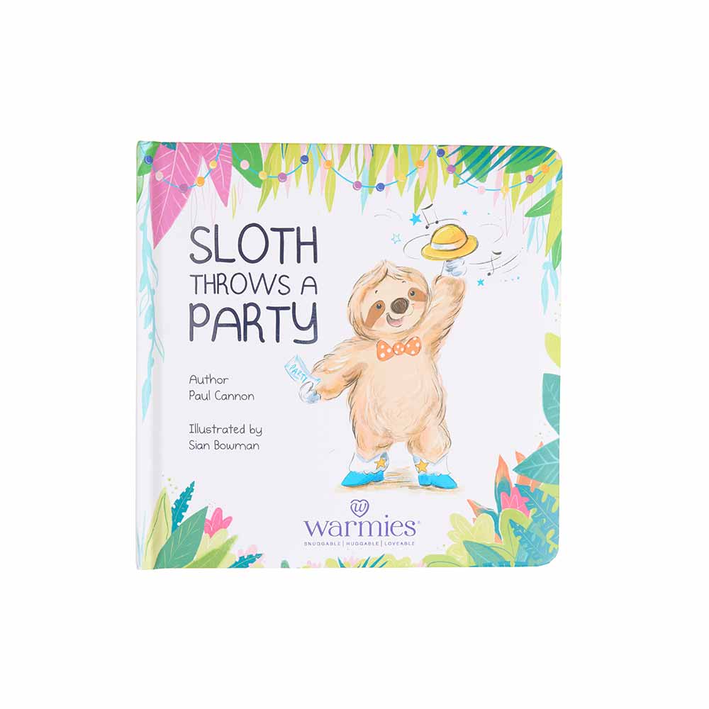 Warmies:Sloth Throws a Party Board Book Children's Story Book Great illustrations
